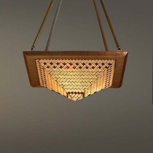 Suspension - SIMPLE PYRAMID - Hilliard - en bronze / en verre / classique