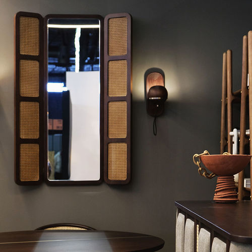 Miroir mural - Tom folding - WOOD TAILORS CLUB - contemporain / rectangulaire / en noyer