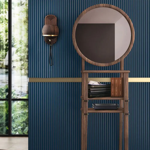 Miroir sur pied - Turner - WOOD TAILORS CLUB - contemporain / rond / en laiton poli