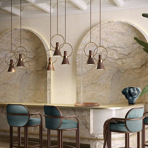 Suspension - Humphry - WOOD TAILORS CLUB - en laiton / en noyer / contemporaine
