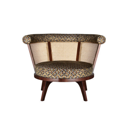 Fauteuil contemporain - George - WOOD TAILORS CLUB - en velours / en noyer / en rotin