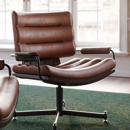 Chaise de bureau contemporaine - Thomas I - WOOD TAILORS CLUB - d'intérieur / en tissu / en cuir