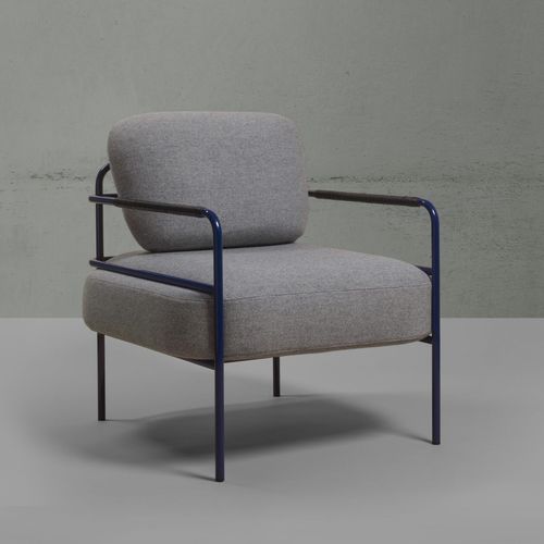 Fauteuil contemporain - LAIME 42 - NOMA Editions - en tissu / en acier / avec coussin amovible