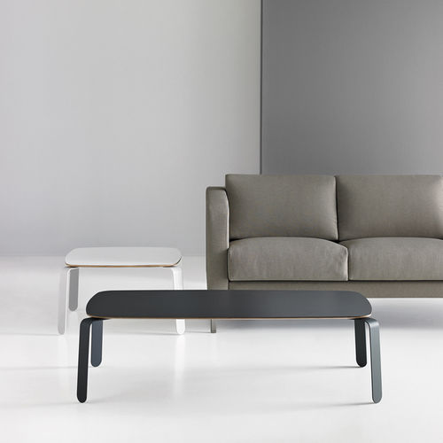 Table basse contemporaine - CUA - Mobboli - en contreplaqué / avec piètement en métal / rectangulaire
