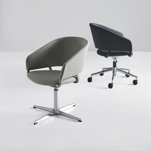 Chaise de bureau contemporaine - ODEI - Mobboli - d'intérieur / en tissu / avec piètement en aluminium