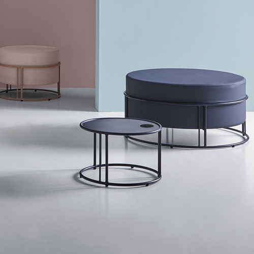 Table basse contemporaine - UP - Mobboli - en acier peint / avec piètement en acier peint / ronde