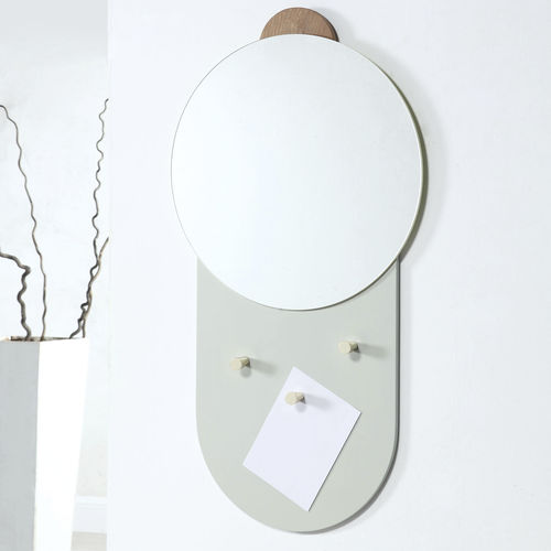 Miroir mural - BARBARA - camino - contemporain / rond / en chêne