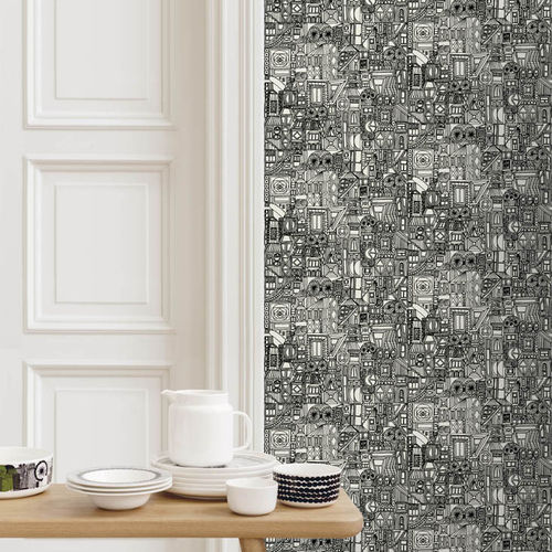 Papier peint contemporain - BUBI - SIRPI - en textile non-tissé / à motif / blanc
