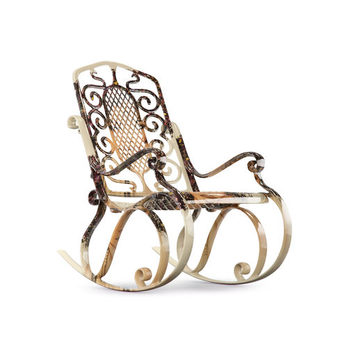 Fauteuil classique - BARACOA - LAS CUBANAS - en aluminium / noir / blanc