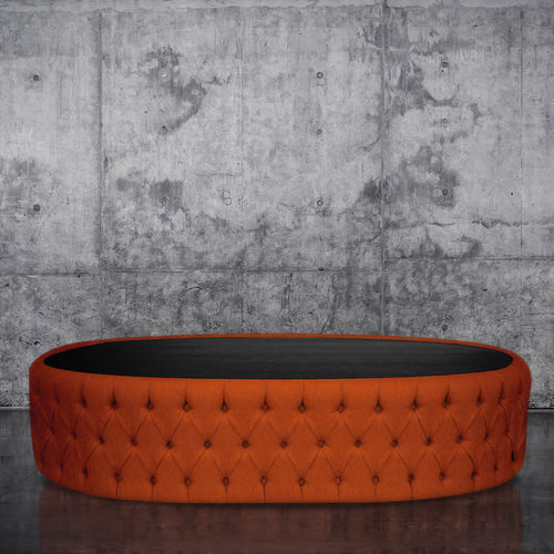 Ottoman contemporain - SIXTINE  - Defleure Home Collection - en tissu / en cuir / en chêne