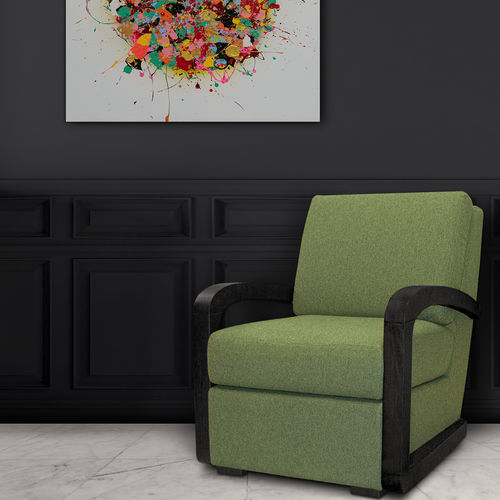 Fauteuil contemporain - ELEONORE - Defleure Home Collection - en cuir / en tissu / en frêne