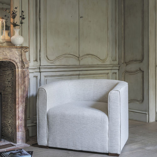 Fauteuil contemporain - CELESTIN - Defleure Home Collection - en cuir / en tissu / fait main