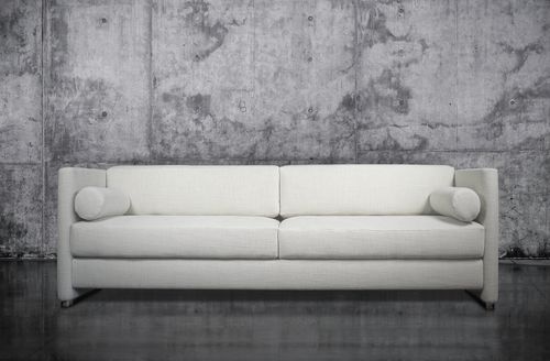 Canapé contemporain - CAMELLIA - Defleure Home Collection - en tissu / en cuir / avec revêtement amovible