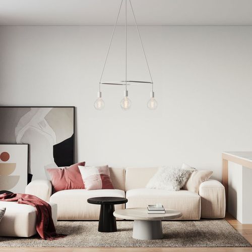 Lustre contemporain - FALL CAGE GLOBE - Creative cables - en métal / en plastique / 4 ampoules