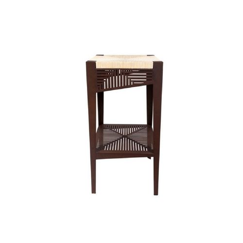 Tabouret de bar contemporain - CORTESE - Trackdesign - en paille / avec piètement en acier COR-TEN® / 4 pieds
