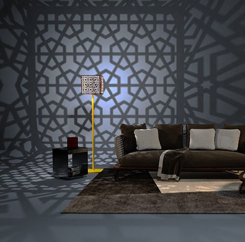 Lampe sur pied - NUR - Trackdesign - en acier laqué / en acier COR-TEN® / contemporaine
