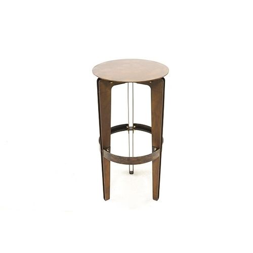 Tabouret de bar contemporain - LEGGERO - Trackdesign - en acier / avec piètement en acier COR-TEN® / 3 pieds