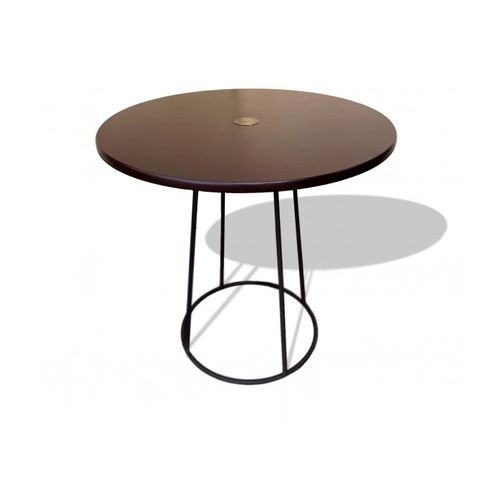 Table contemporaine - VINYL  - Trackdesign - en contreplaqué / avec piètement en acier / ronde