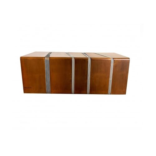 Banc de jardin contemporain - CUBICA - Trackdesign - en inox / en acier COR-TEN® / en fibres synthétiques