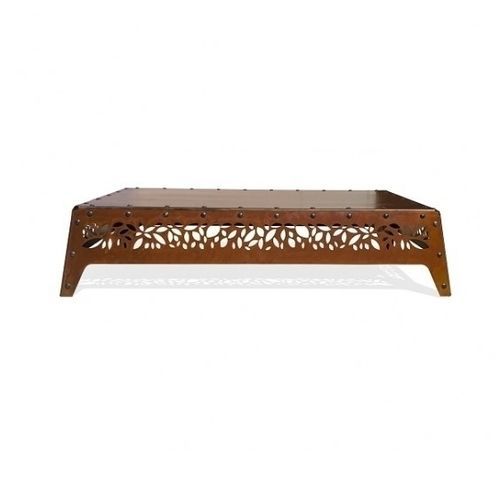 Table basse contemporaine - HANAMI  - Trackdesign - en acier corten / avec piètement en acier / rectangulaire