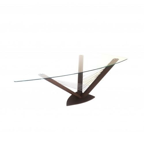 Bureau sur pied - SAIL - Trackdesign - contemporain / en verre trempé / transparent