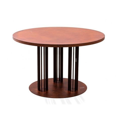 Table contemporaine - KANDINSKY 1923 - Trackdesign - en acier COR-TEN® / avec piètement en acier / ronde
