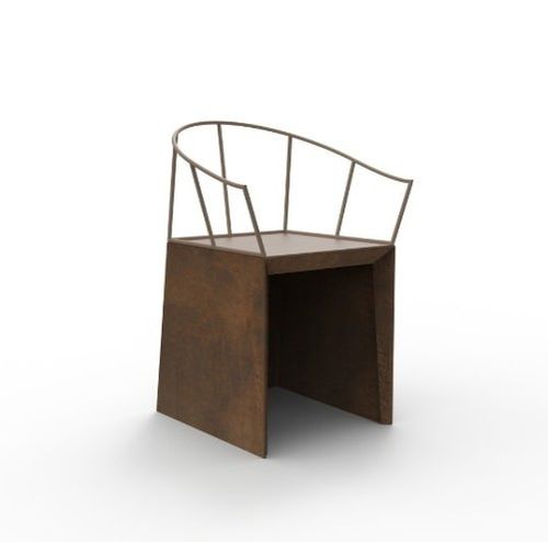 Chaise contemporaine - NEBIDA - Trackdesign - d'intérieur / en acier COR-TEN® / avec piètement en acier