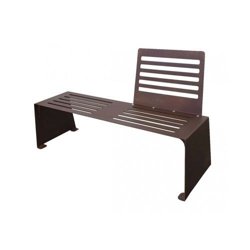 Banc public contemporain - CUT - Trackdesign - en acier COR-TEN® / avec dossier / sans accoudoirs