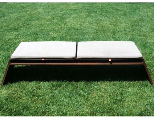 Banc de jardin contemporain - LILA - Trackdesign - en acier COR-TEN® / sans dossier / sans accoudoirs