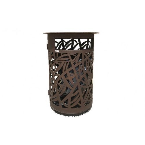 Poubelle en acier COR-TEN® - FEUILL’AGE  - Trackdesign - d'extérieur / résidentielle / simple