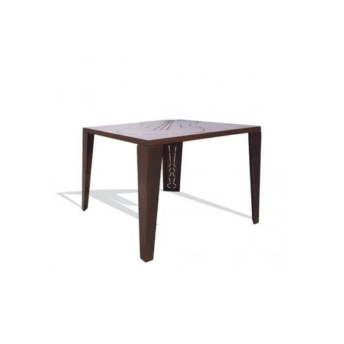 Table contemporaine - MUSIC - Trackdesign - en acier corten / avec piètement en acier / carrée