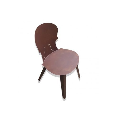 Chaise contemporaine - MUSIC  - Trackdesign - d'intérieur / en acier COR-TEN® / avec piètement en acier