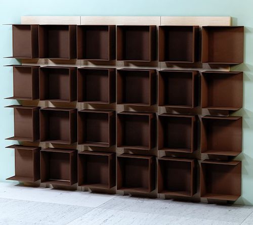 Bibliothèque modulable - MODULO - Trackdesign - murale / contemporaine / en chêne