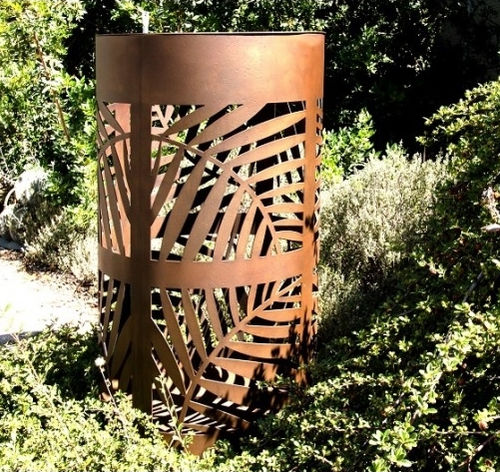 Poubelle publique - NATURA  - Trackdesign - en acier COR-TEN® / sans couvercle / d'extérieur