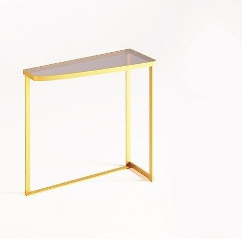 Console contemporaine - JACKIE - Trackdesign - en verre trempé / avec piètement en laiton poli / résidentielle
