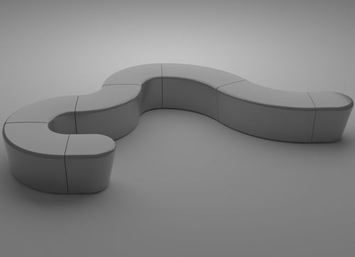 Banc public contemporain - ML03 - Astrini Design - en polyester / stratifié / modulaire