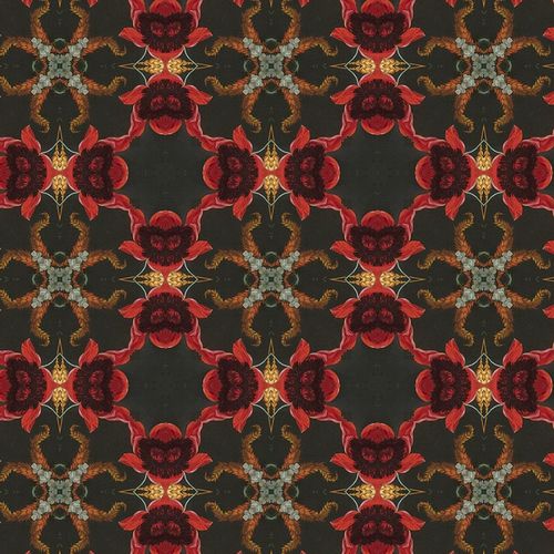 Papier peint contemporain - LUSCIOUS RED - La Aurelia Design - à motif / aspect tissu / rouge