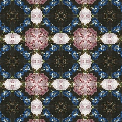 Papier peint contemporain - ORNAMENTAL - La Aurelia Design - à fleurs / aspect tissu / multicolore