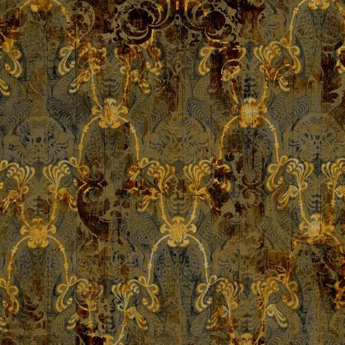 Papier peint contemporain - MAGNIFICENT - La Aurelia Design - à motif / aspect tissu / doré