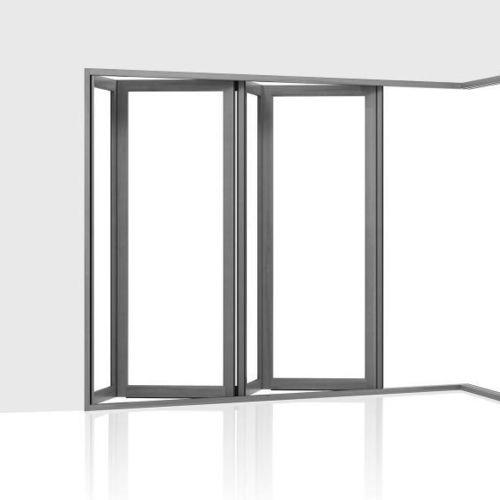 Baie vitrée pliante - 307 - Centor - aluminium / à double vitrage / à triple vitrage