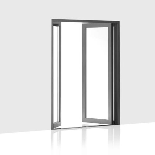 Porte-fenêtre battante - 343 - Centor - aluminium / à triple vitrage / à isolation thermique