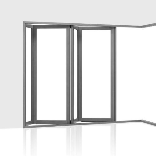 Baie vitrée pliante - 407 - Centor - aluminium / à double vitrage / à triple vitrage