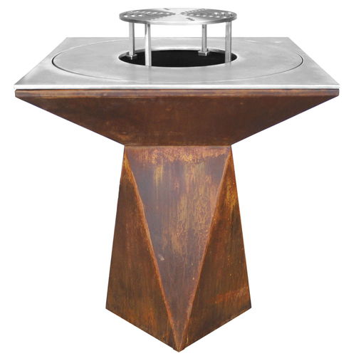 Brasero De Jardin A Bois G1 Artiss Design En Acier Inoxydable En Bois Avec Barbecue