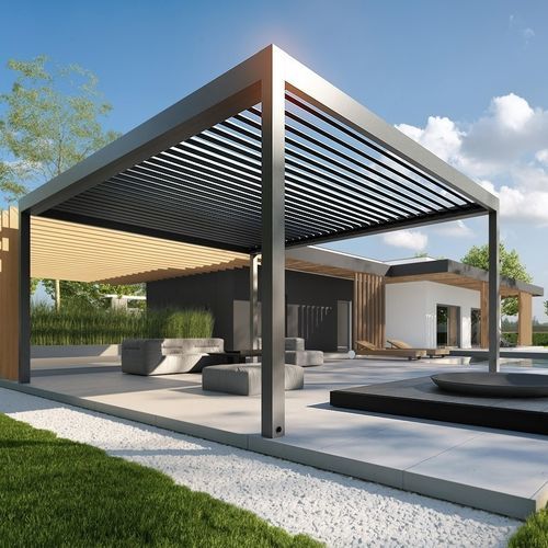 Pergola autoportée - ACURA - Aluminante - en aluminium / couverture coulissante / couverture en aluminium