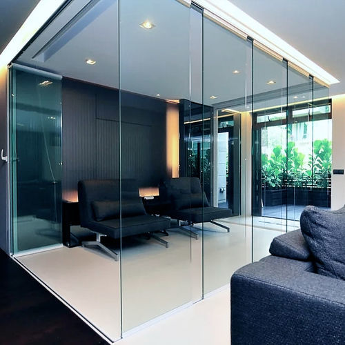 Cloison coulissante - ASPETTO - Aluminante - en verre / professionnelle / de bureau