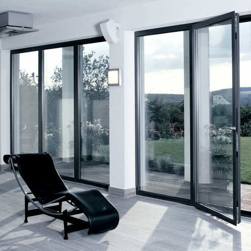 Porte d'intérieur - AW/AD - Aluminante - en chêne / en verre / en aluminium
