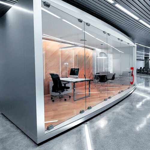 Cloison amovible - INNOWAL UFICIO - Aluminante - en verre / professionnelle / de bureau