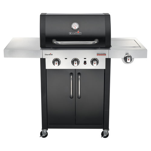 Barbecue à gaz - PROFESSIONAL 3400 B - CHARBROIL - sur roulettes / en fonte / en acier inoxydable