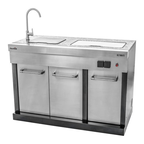 Îlot de cuisine en acier inoxydable - Ultimate Entertainment - CHARBROIL - de taille moyenne / d'extérieur / gris