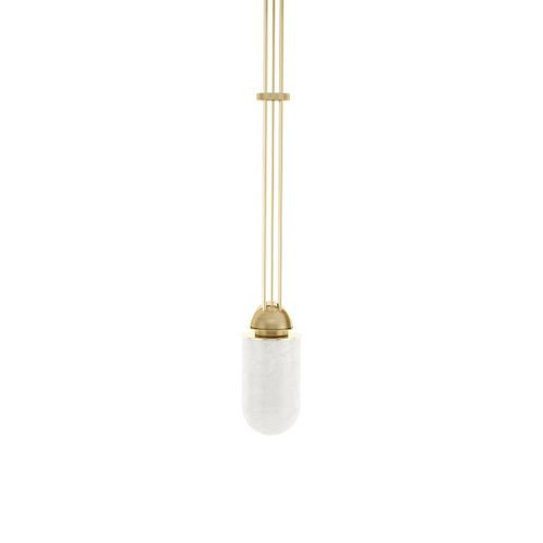 Suspension - RUSSELL - Porus studio - en laiton poli / en laiton brossé / en albâtre